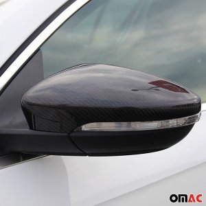 Volkswagen EOS Mirror Cover - Omac - Carbon Fiber Gloss Black - '09-'16